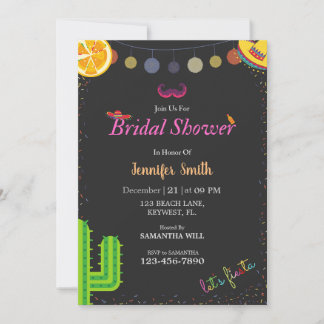 Personalise Fiesta Bridal Shower Invitation Card