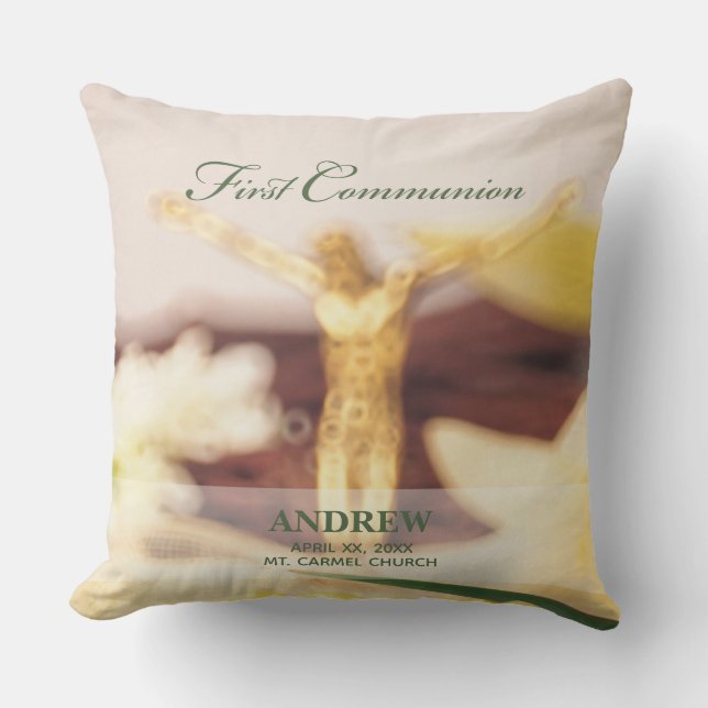 Personalise, First Communion Congratulations Cushion (Front)
