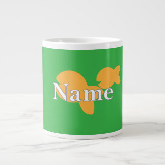 Personalise Fish Brt Green Large Coffee Mug