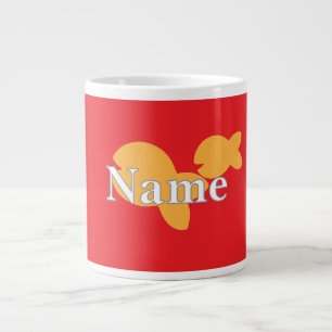 Personalise Fish Red  Large Coffee Mug