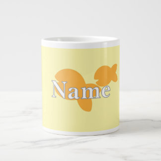 Personalise Fish Yellow Large Coffee Mug