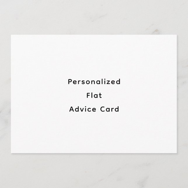 Personalise Flat Advice Card (Front)