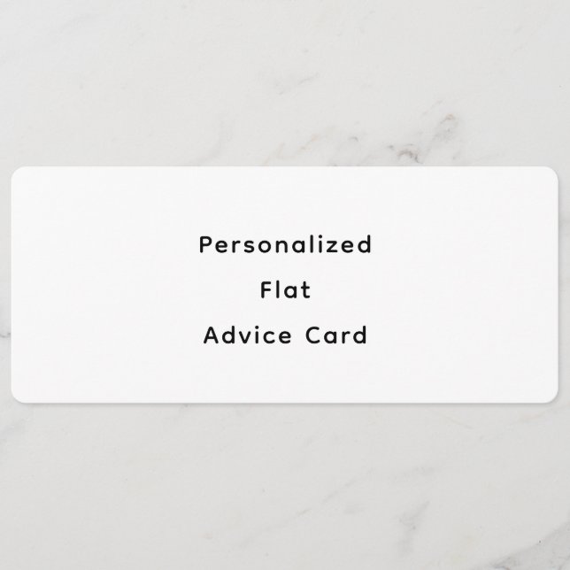 Personalise Flat Advice Card (Front)