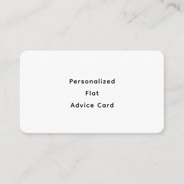 Personalise Flat Advice Card (Front)