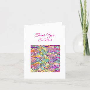Personalise Floating Lilies Wedding Thank You Card