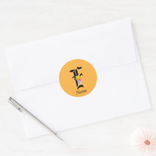 Personalise Floral Monogram F + Name Envelope Seal