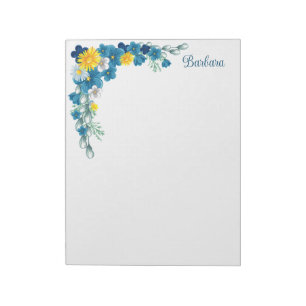 Personalise Floral Notepad