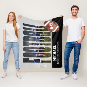 Personalise Football Photo Design Fleece Blanket
