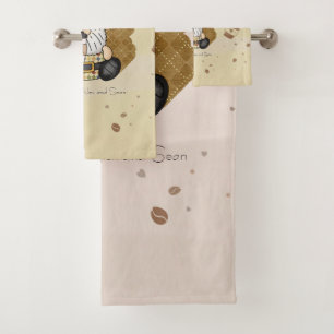 Personalise for Coffee Lover Dad Vintage Bath Towel Set
