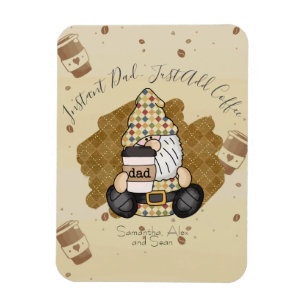 Personalise for Coffee Lover Dad   Vintage Magnet