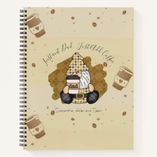 Personalise for Coffee Lover Dad Vintage Notebook