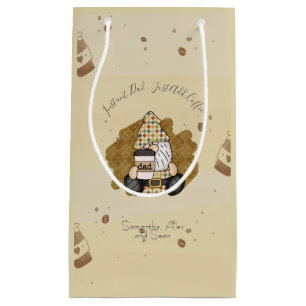 Personalise for Coffee Lover Dad Vintage Small Gift Bag