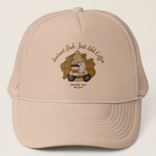 Personalise for Coffee Lover Dad Vintage Trucker Hat