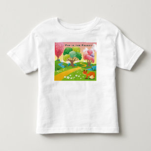 Personalise Fox in the Forest Toddler T-Shirt