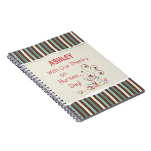 Personalise, From Group, Happy Nurses Day, Bird Notebook