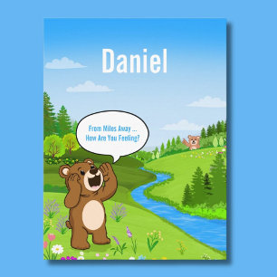 Personalise From Miles Away Get Well Postcard