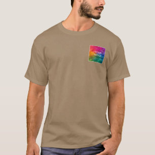 Personalise Front Back Design Add Image Logo Mens T-Shirt