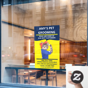 Personalise Funny Pet Grooming/Salon Shop Front