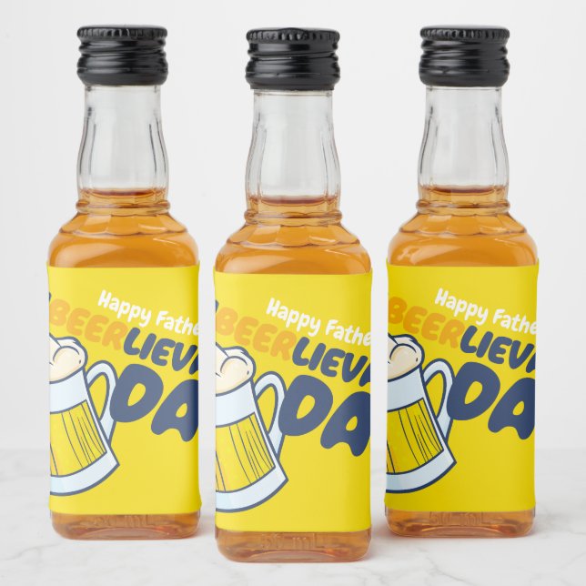 Personalise Funny Unbeerlievable Dad Liquor Bottle Label (Bottles)