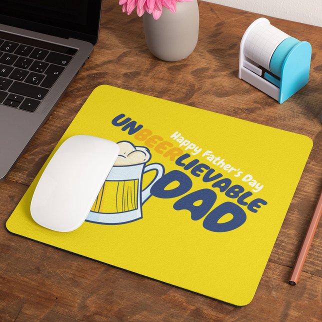 Personalise Funny Unbeerlievable Dad Mouse Pad (Creator Uploaded)