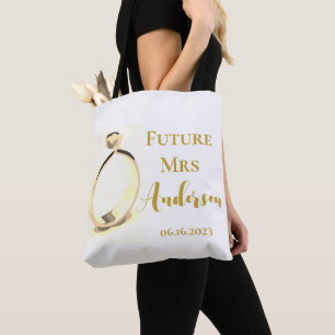 Personalise Future Mrs Bridal Shower Gift Idea Tote Bag