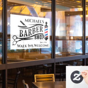 Personalise Generic Barber Shop Pole Business