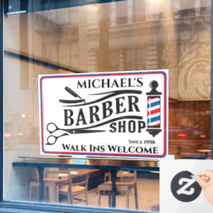 Personalise Generic Barber Shop Pole Business