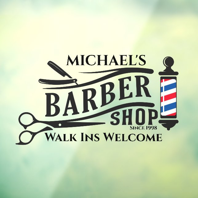 Personalise Generic Barber Shop Pole Business   (Sheet 3)