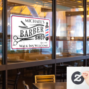 Personalise Generic Barber Shop Pole Business 