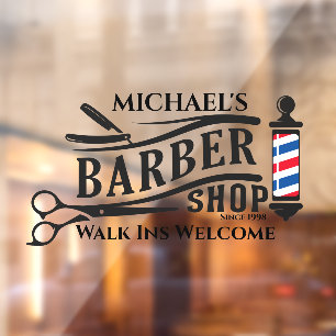 Personalise Generic Barber Shop Pole Business