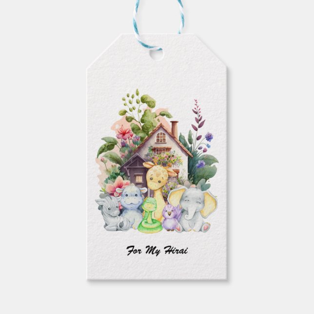 Personalise Gift Tag | Cute Animal Gift Tag (Front)
