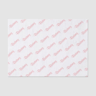 Personalise: Girls Name Pink Birthday Party Theme Tissue Paper