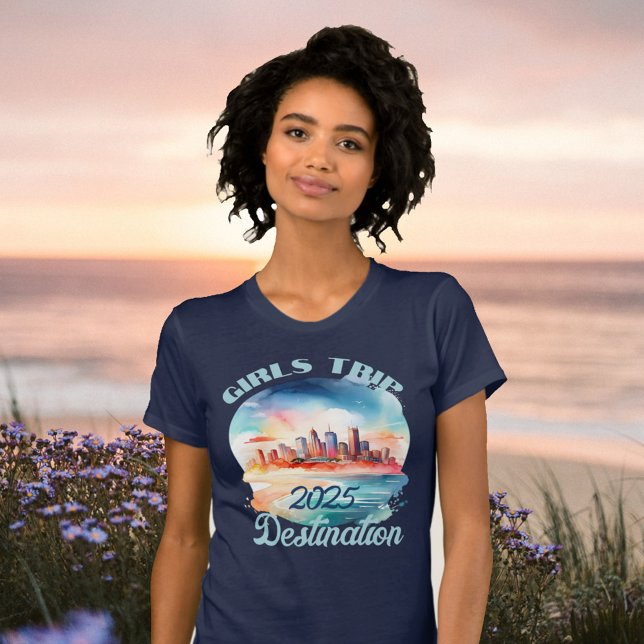 Personalise Girls Trip Year Beach Destination T-Shirt (Creator Uploaded)