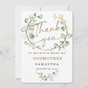 Personalise Godmother thank you card