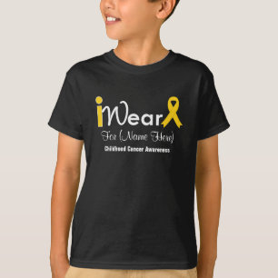 Personalise Gold Ribbon Childhood Cancer T-Shirt