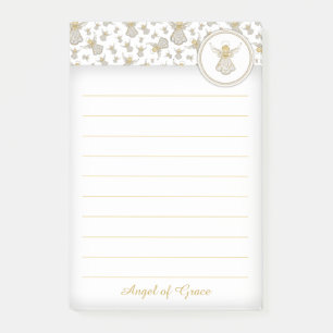 Personalise: Golden Christmas "Angel of Grace" Post-it Notes