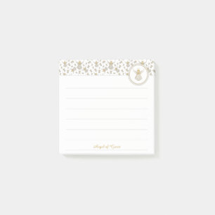 Personalise: Golden Christmas "Angel of Grace" Post-it Notes