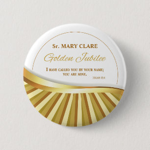 Personalise, Golden Jubilee of Religious Life, 6 Cm Round Badge