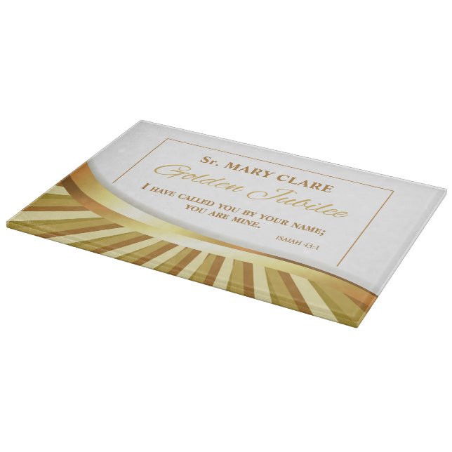 Personalise, Golden Jubilee of Religious Life Cutting Board (Corner)