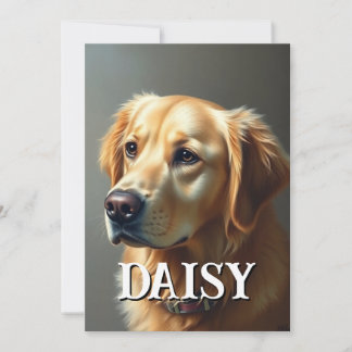 Personalise Golden Retriever Holiday Card