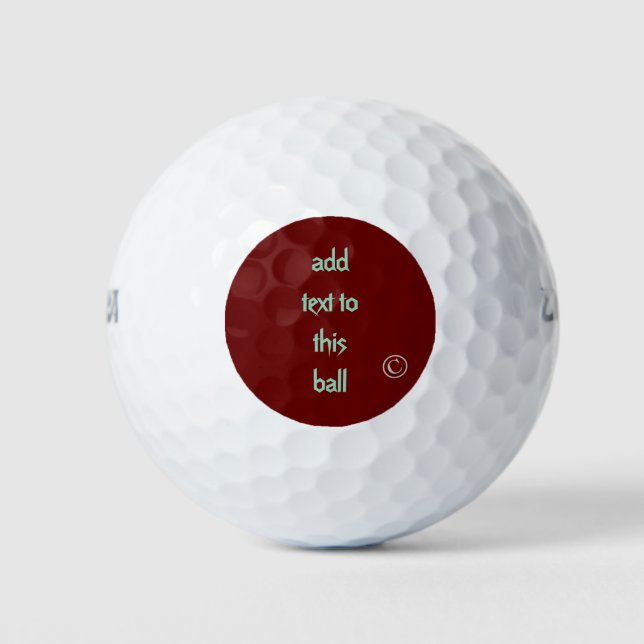 Personalise Golf Balls (Front)