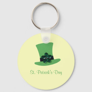 Personalise Green hat for St. Patrick's day Key Ring