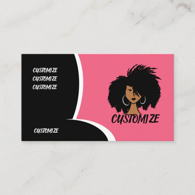 Personalise Hair Salon Business Card (Front)