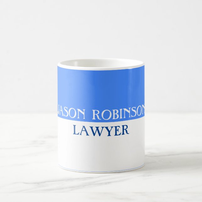 Personalise half-black half-white  coffee mug (Center)