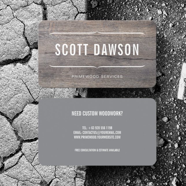 Personalise Handyman Construction Woodwork Business Card (Personalize with your business card details)