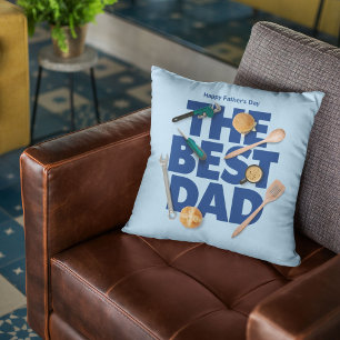 Personalise Happy Father's Day   The Best Dad Cushion