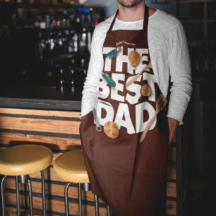 Personalise Happy Father's Day   The Best Dad-Dark Apron
