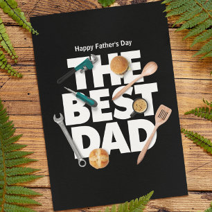 Personalise Happy Father's Day   The Best Dad-Dark Card