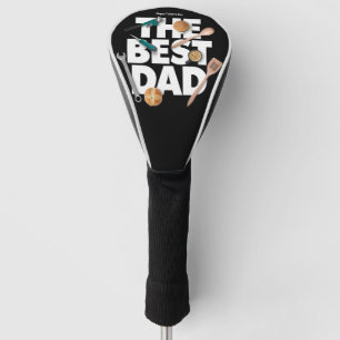 Personalise Happy Father's Day The Best Dad-Dark Golf Head Cover