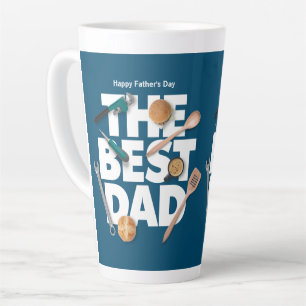 Personalise Happy Father's Day   The Best Dad-Dark Latte Mug